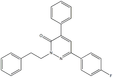 4-Phenyl-6-(4-fluorophenyl)-2-(2-phenylethyl)pyridazin-3(2H)-one Struktur