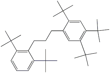 1-(2,4,5-Tri-tert-butylphenyl)-3-(2,6-di-tert-butylphenyl)propane Struktur