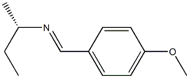 [S,(+)]-N-(p-Methoxybenzylidene)-1-methyl-1-propanamine Struktur