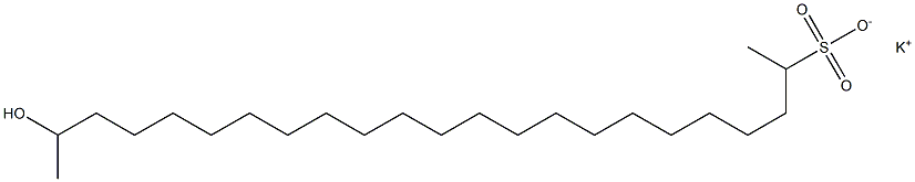 22-Hydroxytricosane-2-sulfonic acid potassium salt Struktur