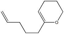 5,6-Dihydro-2-(4-pentenyl)-4H-pyran Struktur