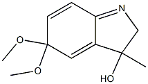 3,5-Dihydro-3-hydroxy-5,5-dimethoxy-3-methyl-2H-indole Struktur