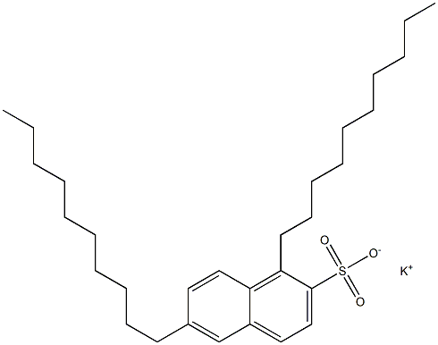 1,6-Didecyl-2-naphthalenesulfonic acid potassium salt Struktur