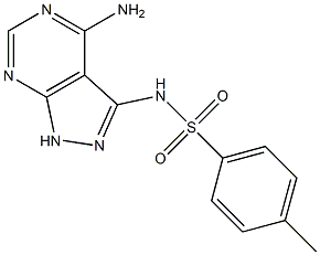 4-Amino-3-(4-methylphenylsulfonylamino)-1H-pyrazolo[3,4-d]pyrimidine Struktur