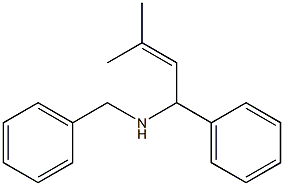 N-Benzyl-3-methyl-1-phenyl-2-buten-1-amine Struktur