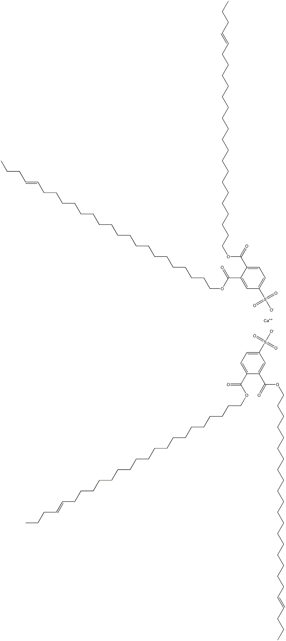 Bis[3,4-di(20-tetracosenyloxycarbonyl)benzenesulfonic acid]calcium salt Struktur