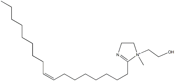 2-[(Z)-8-Heptadecenyl]-4,5-dihydro-1-(2-hydroxyethyl)-1-methyl-1H-imidazol-1-ium Struktur