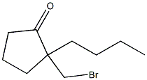 2-Butyl-2-(bromomethyl)cyclopentan-1-one Struktur