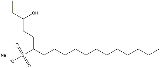 3-Hydroxyoctadecane-6-sulfonic acid sodium salt Struktur