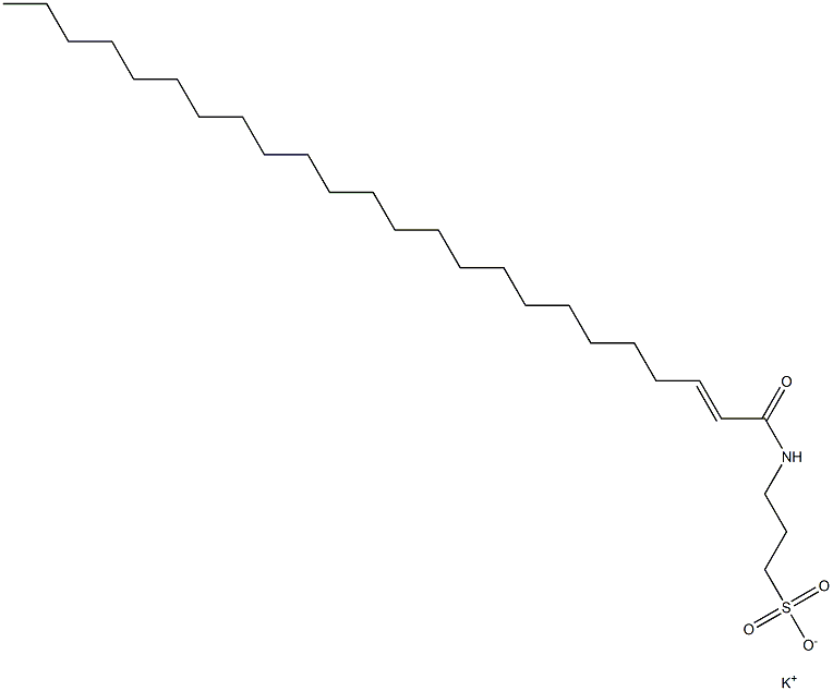 3-[(1-Oxo-2-tetracosen-1-yl)amino]-1-propanesulfonic acid potassium salt Struktur