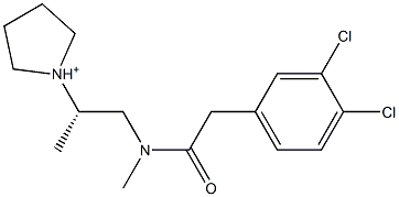 1-[(S)-2-[N-(3,4-Dichlorophenylacetyl)-N-methylamino]-1-methylethyl]pyrrolidinium Struktur