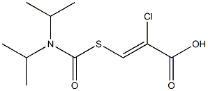 3-[(Diisopropylcarbamoyl)thio]-2-chloroacrylic acid Struktur