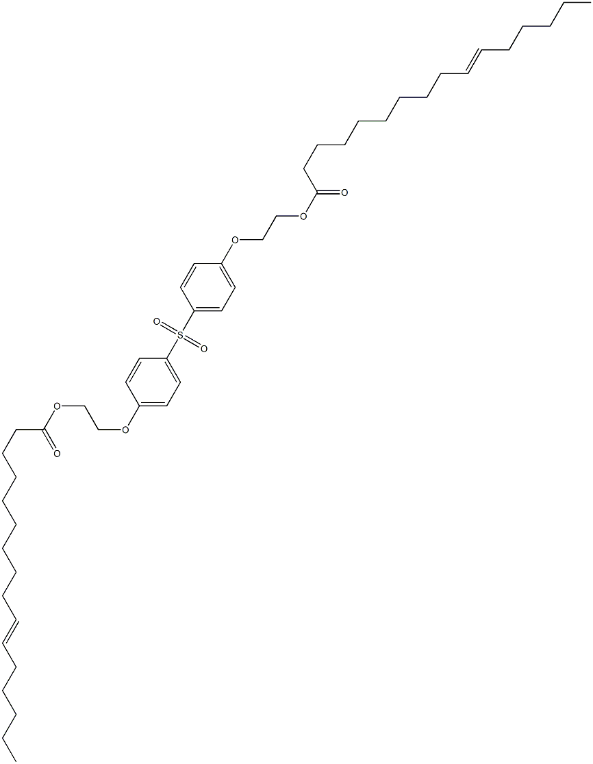 Bis[4-[2-(10-hexadecenoyloxy)ethoxy]phenyl] sulfone Struktur