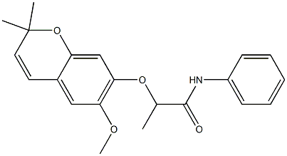 7-[1-[(Phenylamino)carbonyl]ethyloxy]-2,2-dimethyl-6-methoxy-2H-1-benzopyran Struktur