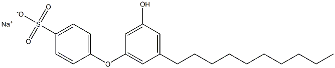 3'-Hydroxy-5'-decyl[oxybisbenzene]-4-sulfonic acid sodium salt Struktur