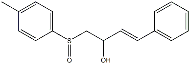 (E)-1-(p-Tolylsulfinyl)-4-phenyl-3-buten-2-ol Struktur