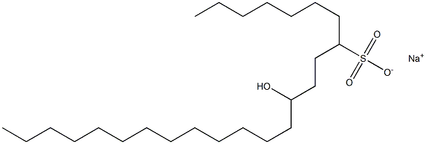 11-Hydroxytetracosane-8-sulfonic acid sodium salt Struktur