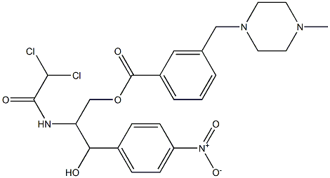 2-(2,2-Dichloroacetylamino)-1-(4-nitrophenyl)-1,3-propanediol 3-(3-[(4-methylpiperazin-1-yl)methyl]benzoate) Struktur