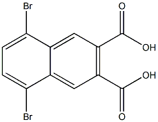 5,8-Dibromonaphthalene-2,3-dicarboxylic acid Struktur