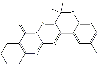 9,10,11,12-Tetrahydro-2,6,6-trimethyl-6H,8H-7,7a,13,14-tetraaza-5-oxabenzo[a]naphthacen-8-one Struktur