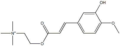 2-[[3-(3-Hydroxy-4-methoxyphenyl)propenoyl]oxy]-N,N,N-trimethylethanaminium Struktur