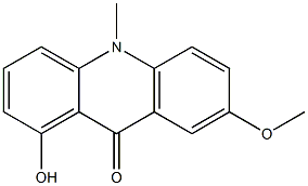 1-Hydroxy-7-methoxy-10-methylacridin-9(10H)-one Struktur