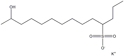 13-Hydroxytetradecane-4-sulfonic acid potassium salt Struktur