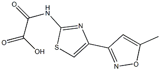 N-[4-[5-Methyl-3-isoxazolyl]-2-thiazolyl]oxamidic acid Struktur