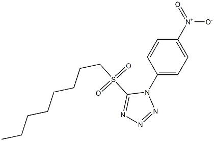 Octyl 1-(4-nitrophenyl)-1H-tetrazol-5-yl sulfone Struktur