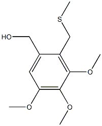 3,4,5-Trimethoxy-2-methylthiomethylbenzyl alcohol Struktur