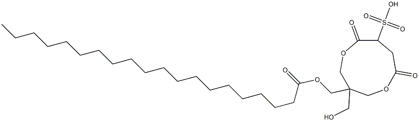 Icosanoic acid [1-(hydroxymethyl)-4,7-dioxo-6-sulfo-3,8-dioxacyclononan-1-yl]methyl ester Struktur