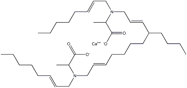 Bis[2-[di(2-octenyl)amino]propanoic acid]calcium salt Struktur