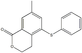 3,4-Dihydro-7-methyl-5-phenylthio-1H-2-benzopyran-1-one Struktur