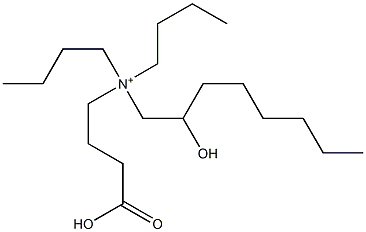 N-(3-Carboxypropyl)-N,N-dibutyl-2-hydroxy-1-octanaminium Struktur