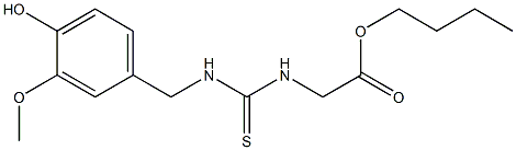 N-(Vanillylthiocarbamoyl)glycine butyl ester Struktur