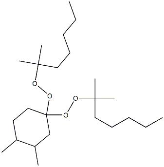 3,4-Dimethyl-1,1-bis(1,1-dimethylhexylperoxy)cyclohexane Struktur