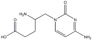 5-[(4-Amino-1,2-dihydro-2-oxopyrimidin)-1-yl]-4-aminopentanoic acid Struktur