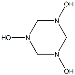 Hexahydro-1,3,5-trihydroxy-1,3,5-triazine Struktur