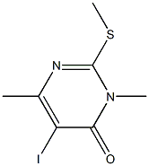 3,6-Dimethyl-5-iodo-2-(methylthio)pyrimidin-4(3H)-one Struktur