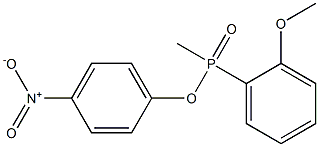 Methyl(2-methoxyphenyl)phosphinic acid p-nitrophenyl ester Struktur