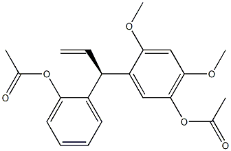 (-)-4',6'-Dimethoxy[(S)-2,3'-allylidenediphenol diacetate] Struktur