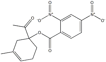 2,4-Dinitrobenzoic acid 1-acetyl-3-methyl-3-cyclohexenyl ester Struktur