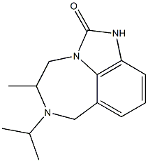 4,5,6,7-Tetrahydro-5-methyl-6-isopropylimidazo[4,5,1-jk][1,4]benzodiazepin-2(1H)-one Struktur