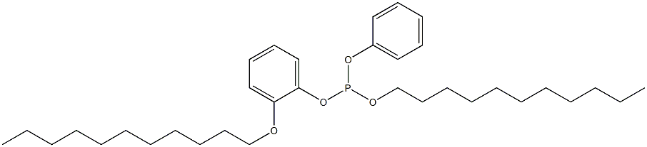 Phosphorous acid 2-(undecyloxy)undecyldiphenyl ester Struktur