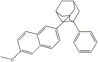 1-Phenyl-3-(6-methoxy-2-naphtyl)adamantane Struktur