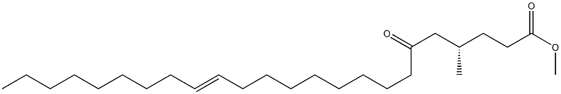 [S,(-)]-4-Methyl-6-oxo-15-tetracosenoic acid methyl ester Struktur