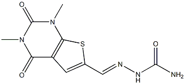 1,3-Dimethyl-6-semicarbazonomethylthieno[2,3-d]pyrimidine-2,4(1H,3H)-dione Struktur