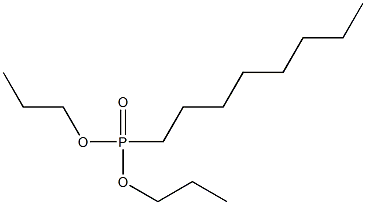 Octylphosphonic acid dipropyl ester Struktur