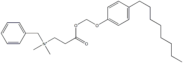 N,N-Dimethyl-N-benzyl-N-[2-[[(4-octylphenyloxy)methyl]oxycarbonyl]ethyl]aminium Struktur