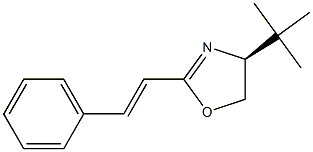 (4S)-4,5-Dihydro-4-tert-butyl-2-[(E)-2-phenylethenyl]oxazole Struktur